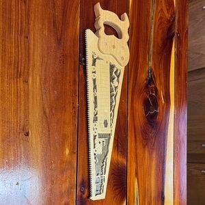 Decorative Wooden Saw with Big Rig BD1